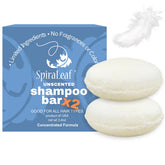 SpiraLeaf solid shampoo bars pack front for all hair types and easy use