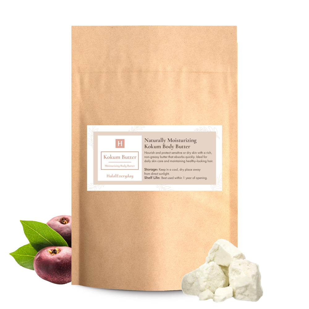 SpirZon Kokum Butter sealed bag shows easy storage for cosmetics.