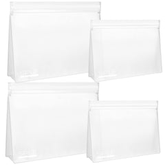 SPLF leakproof clear toiletry bags 4-pack front view for quick item spotting.