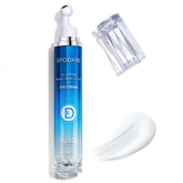 SPODARE caffeine eye cream bottle closeup with cooling rollerball soothing tired under-eye area
