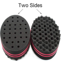 SPONG application steps-hair twist sponge demonstrates easy styling.