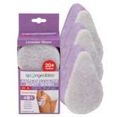Spongeables anti-cellulite foam-release sponge ready for cleansing and cellulite treatment.