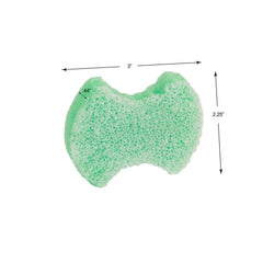 Spongeables Pedi Scrub Foot Sponge dual-textured surface for cleansing and exfoliation.