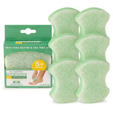 Spongeables Pedi Scrub Foot Sponge packaged front for easy at-home spa day.