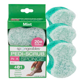 Spongeables Pedi Scrub packaging image shows gift-ready spa presentation.