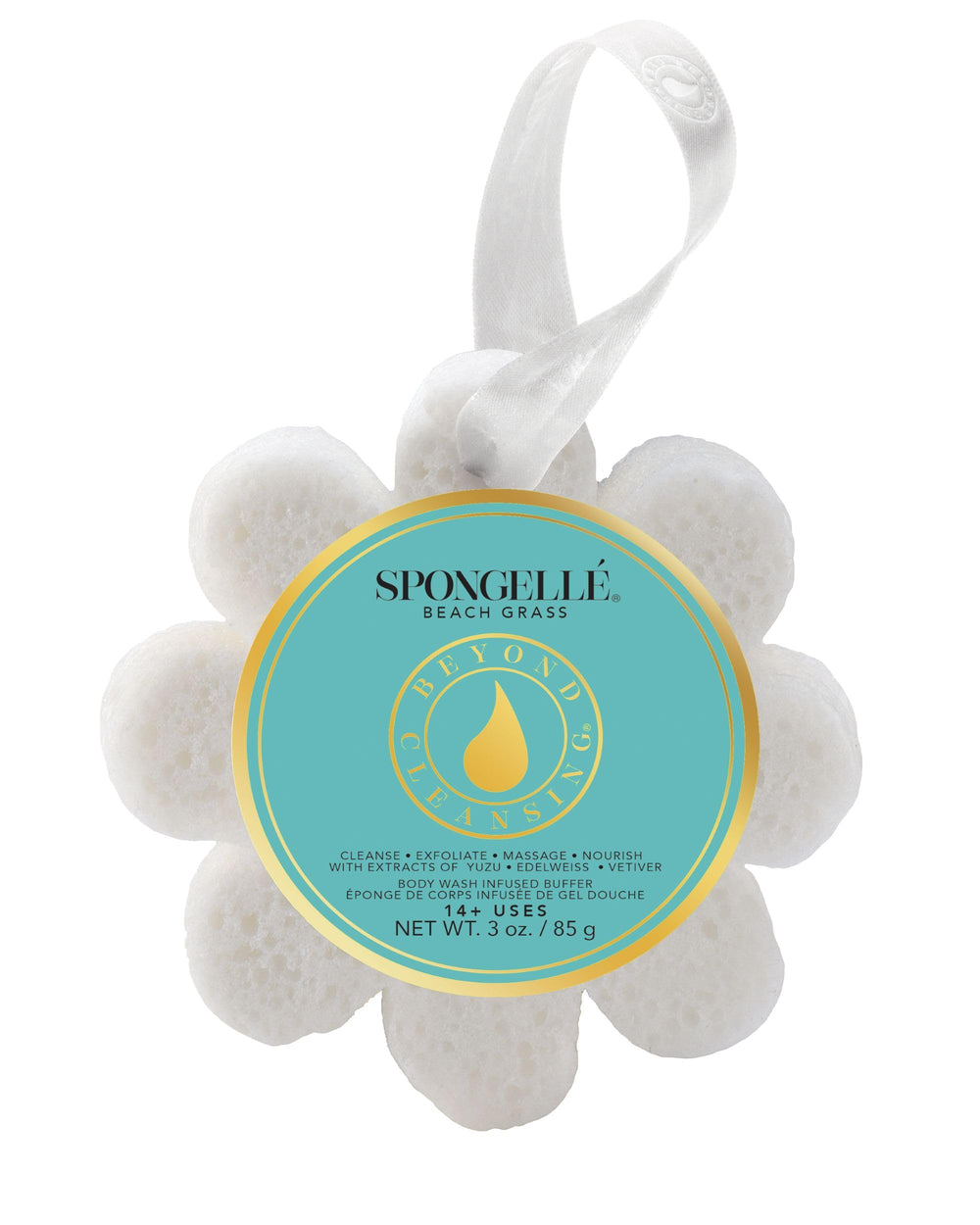 Spongellé Beach Grass Wild Flower Buffer packaging ready for exfoliation