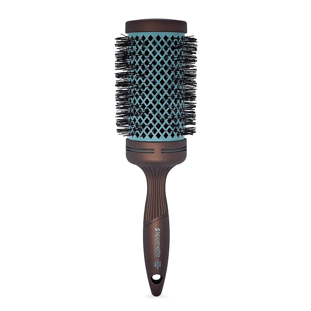 Spornette Ion Fusion 3-inch round brush with ceramic barrel for smooth, faster drying.
