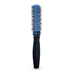 Spornette Prego handle closeup, comfortable foam grip for extended styling sessions.