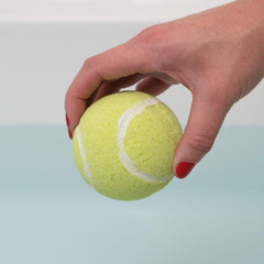 Sportigift tennis-ball-bath-bombs individually-wrapped image shows convenient gift-ready packaging.