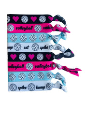 Sportigift volleyball hair ties close-up - keeps hair neat during drills and doubles as a wrist accessory.