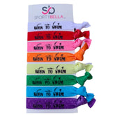 Sportybella swimming hair ties no-crease 8-pack for pool days and smooth ponytails