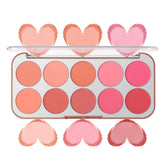 SPRINGSKY Paleta 10 coloretes para mejillas, tonos naturales para un acabado suave.