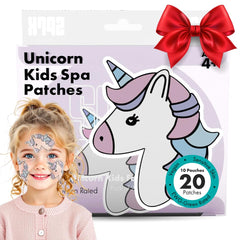 Sprk Naturals Unicorn Kids Face Mask set packaging showcases kid-safe vegan skincare for fun spa days.