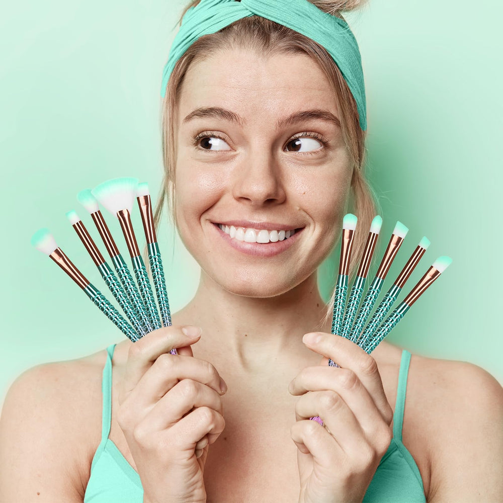Brochas SQULIGT para ojos con cerdas suaves para aplicar sombras
