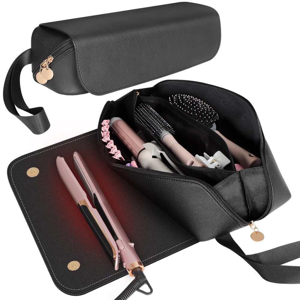 SS Hair Tools Travel Bag front view shows compact, stylish storage for hot tools.