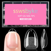SSWSBYKE extra short almond nail tips pack for quick at-home manicures