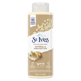 St. Ives body wash bottle with oatmeal and shea butter for sensitive skin