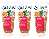 St. Ives Even and Bright pink lemon scrub bottle close-up showing exfoliating texture for brighter skin.