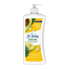 St. Ives Hydrating Hand & Body Lotion bottle front—rich moisture for dry skin