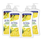 St. Ives hydrating lotion bottle pump showing quick absorbing moisture