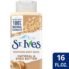 St. Ives oatmeal and shea butter close-up for gentle cleansing