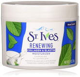 St Ives Renewing Collagen Elastin Moisturizer jar closeup shows creamy texture for smooth skin