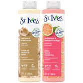 St. Ives soothing oatmeal shea butter bottle for daily moisture and gentle cleansing.