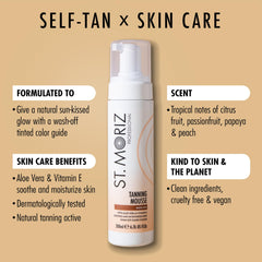 St Moriz Professional Medium Self Tanner Mousse applicator mitt supports even application.
