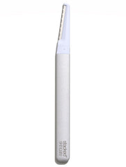StackedSkincare dermaplaning tool with metal handle for precise at-home exfoliation.