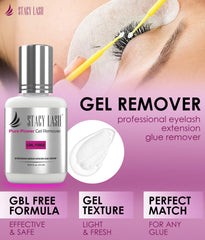 STACY LASH eyelash extension remover application-glide — precise gel application for safe lash removal.