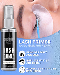 STACY LASH primer spray top for precise pre-extension application.