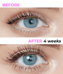 Stacy Lash Growth Serum brush application demonstrating precise lash and brow care
