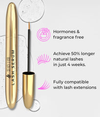 Stacy Lash Growth Serum lashes before after highlighting potential fullness and length