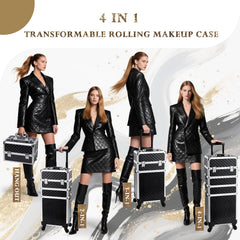 Stagiant makeup case interior drawers organized for compact storage and secure items.