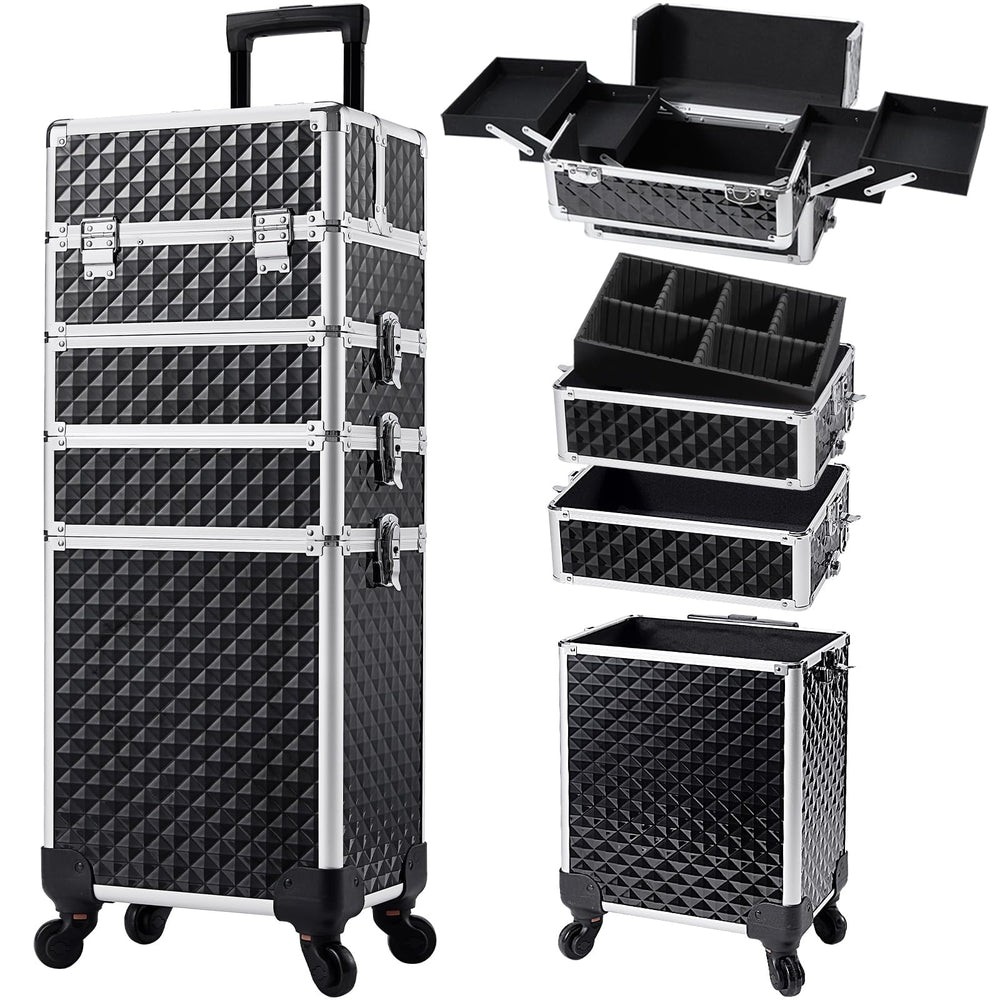 Stagiant rolling makeup case exterior demonstrates durable travel-ready design for pros.