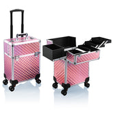 Stagiant rolling makeup train case front view for portable organization.