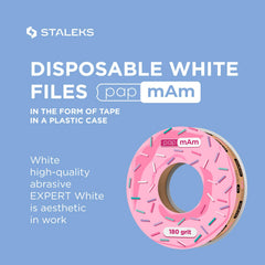 STALEKS PRO durable 180 grit tape for natural and artificial nails.