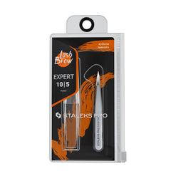 Staleks Pro Expert 10 eyebrow tweezers ingrown-hair-removal closeup for targeted brow care.