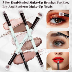 START MAKERS dual-ended contour brush shapes cheeks with defined, soft shadow for subtle sculpting