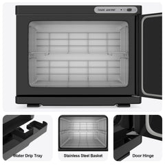 StateRiver towel warmer cabinet top view highlights compact footprint for small studios