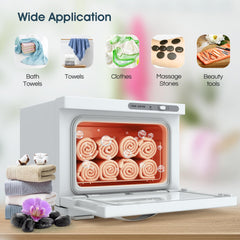 StateRiver towel warmer water tray photo emphasizes easy cleanup and spill containment