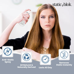 Static Blok static-cling-closeup highlights tamed flyaways and smooth texture.