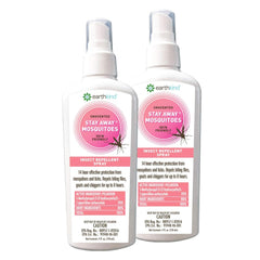 Stay Away EarthKind mosquito spray bottle showing long-lasting protection