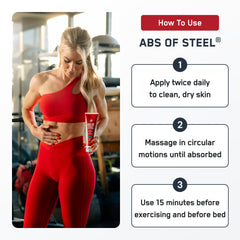 SteelFit Abs of Steel cream warmth-tingle-preview suggests heat-activated feel