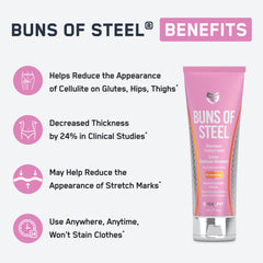 SteelFit Buns of Steel cream on skin being rubbed in