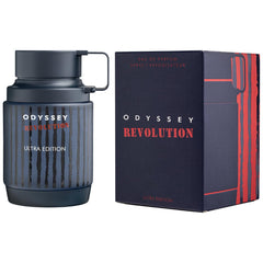 Sterling Parfums Odyssey Revolution Ultra Edition bottle close-up highlighting spicy woody profile