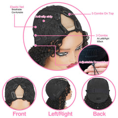 Sterly V Part Wig 100% Brazilian Remy hair offers natural movement and softness.