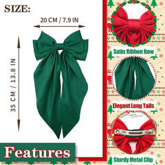 STGDAK Christmas bow clip 7-9 inch adds festive drama