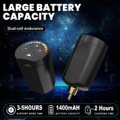STIGMA tattoo battery dual-pack highlights long-lasting power for sessions