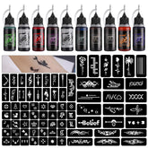 STIGMA Temporary Tattoo Kit ink color palette for vivid, customizable designs.